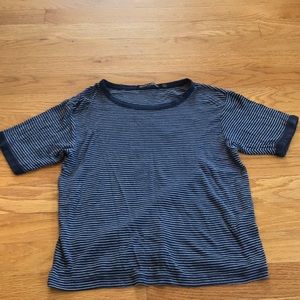 Blue and White Striped Brandy Melville Top